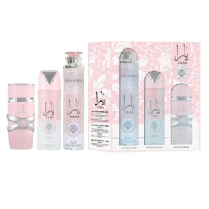 Estuche Yara Lattafa 100ML+200ML Perfume Spray + 300ML Air Freshener Mujer