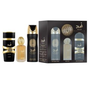 Estuche Asad Lattafa 100ML+200ML Perfume Spray + 50ML Hair Mist Unisex